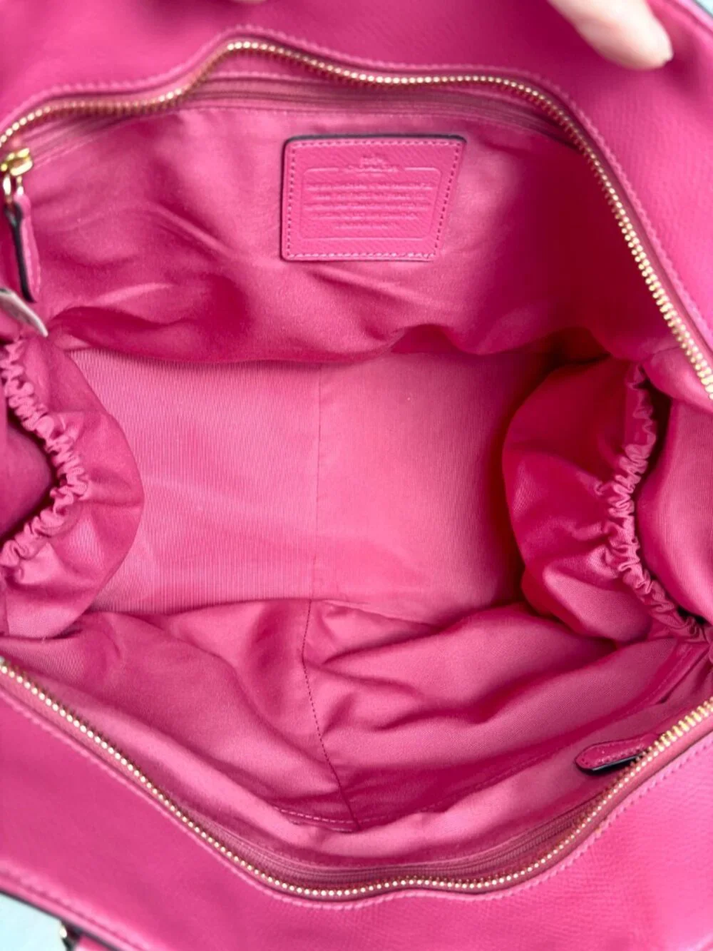 Coach Peyton Multifunction Baby Diaper Bag Dahlia Pink with Changing Pad/Charm